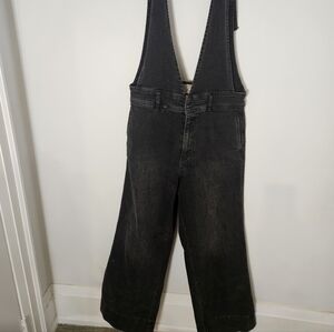 Free People Charcoal Denim Women's Overalls